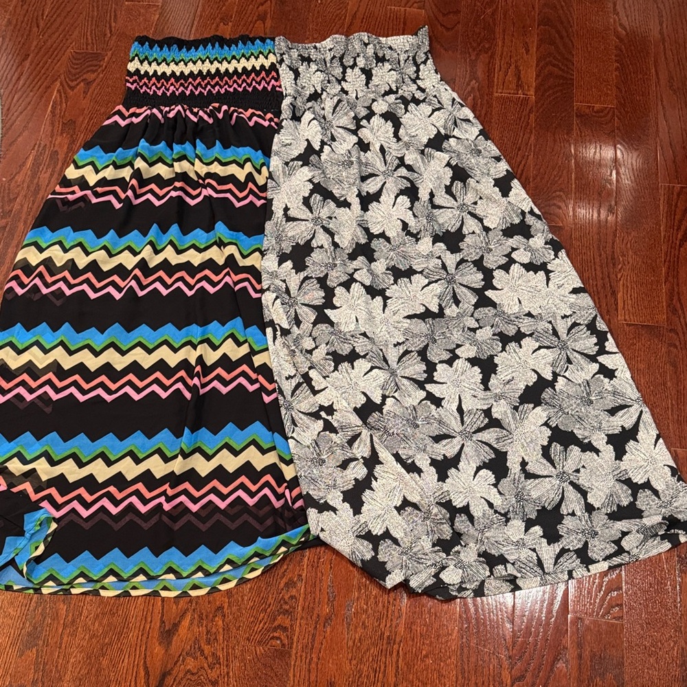 Stylish Women's Zigzag and Floral Tube Dresses